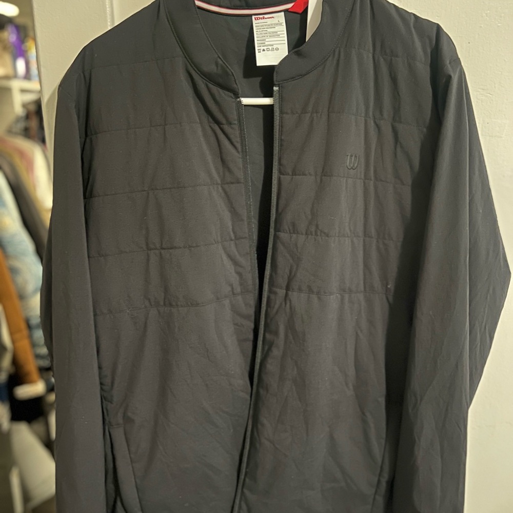 Wilson Men's Black Lightweight Quilted Shirt Jacket